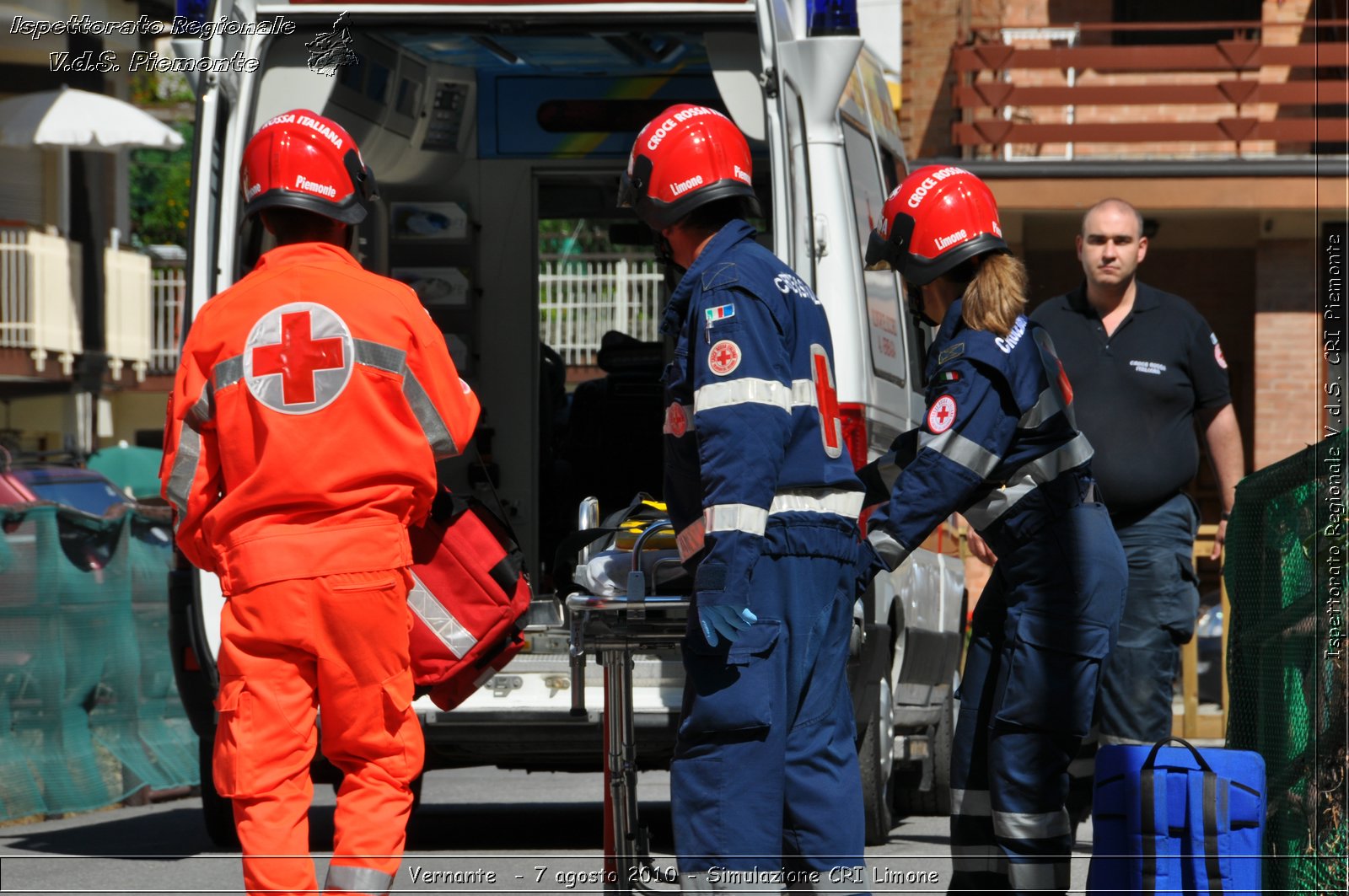 Vernante  - 7 agosto 2010 - Simulazione CRI Limone -  Croce Rossa Italiana - Ispettorato Regionale Volontari del Soccorso Piemonte