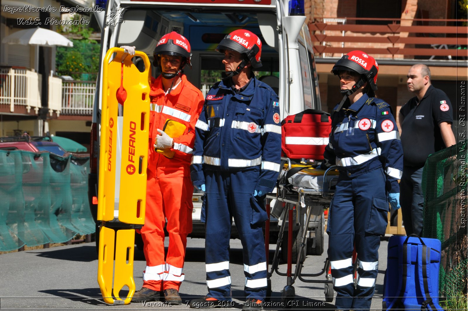 Vernante  - 7 agosto 2010 - Simulazione CRI Limone -  Croce Rossa Italiana - Ispettorato Regionale Volontari del Soccorso Piemonte