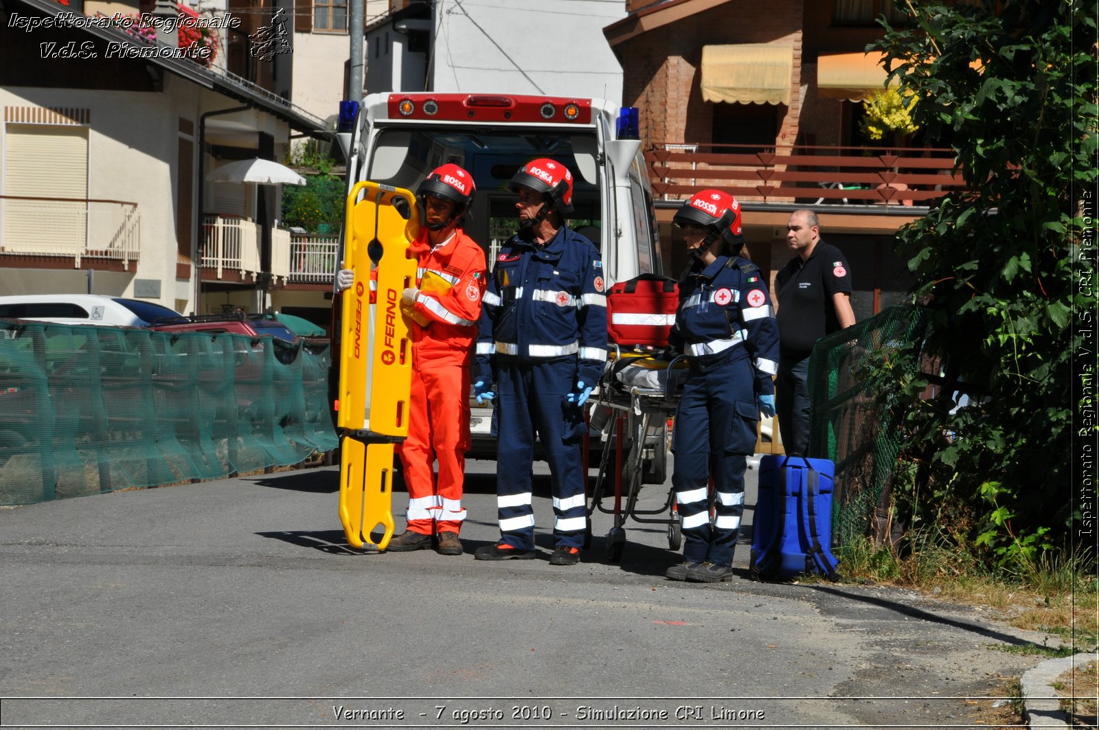 Vernante  - 7 agosto 2010 - Simulazione CRI Limone -  Croce Rossa Italiana - Ispettorato Regionale Volontari del Soccorso Piemonte