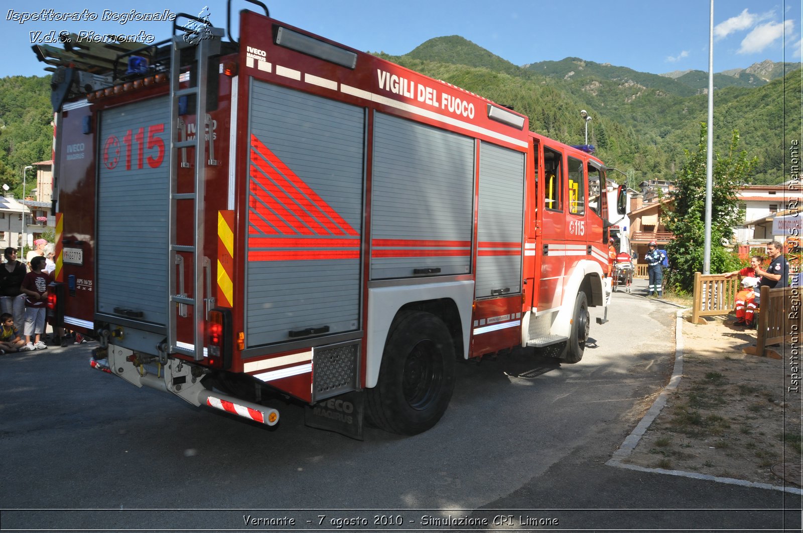 Vernante  - 7 agosto 2010 - Simulazione CRI Limone -  Croce Rossa Italiana - Ispettorato Regionale Volontari del Soccorso Piemonte