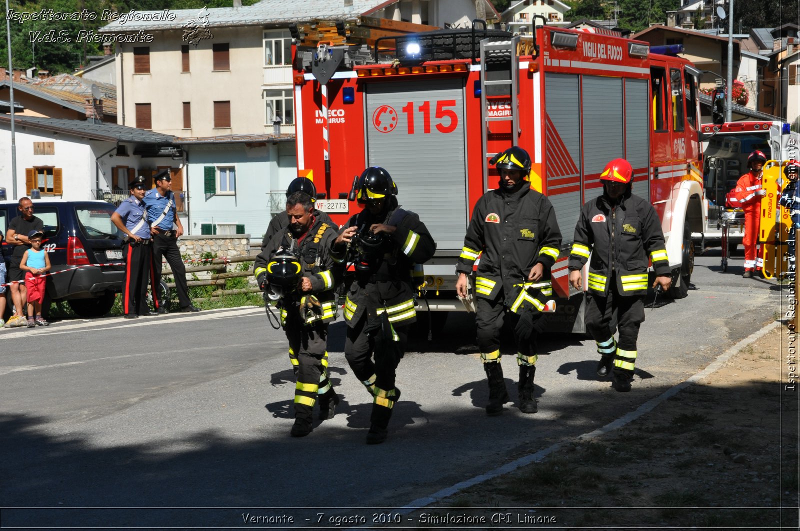 Vernante  - 7 agosto 2010 - Simulazione CRI Limone -  Croce Rossa Italiana - Ispettorato Regionale Volontari del Soccorso Piemonte