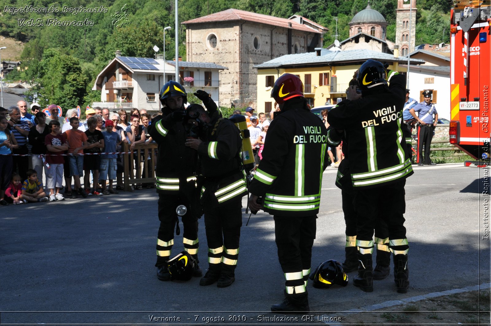 Vernante  - 7 agosto 2010 - Simulazione CRI Limone -  Croce Rossa Italiana - Ispettorato Regionale Volontari del Soccorso Piemonte