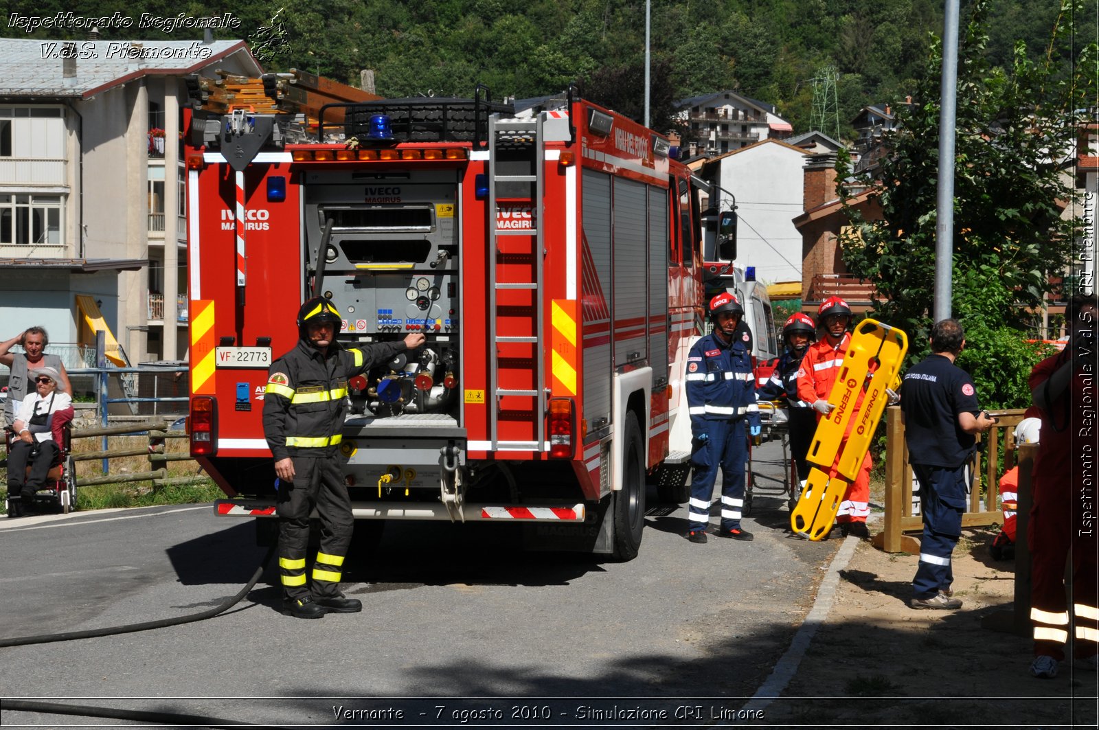 Vernante  - 7 agosto 2010 - Simulazione CRI Limone -  Croce Rossa Italiana - Ispettorato Regionale Volontari del Soccorso Piemonte