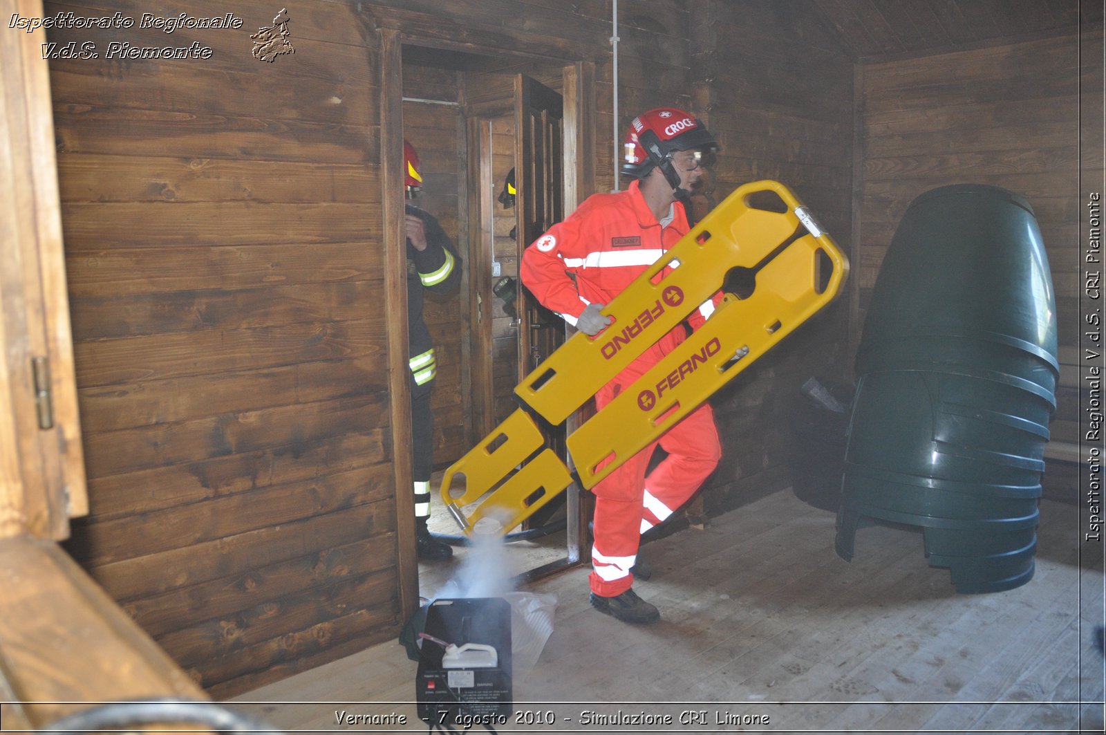 Vernante  - 7 agosto 2010 - Simulazione CRI Limone -  Croce Rossa Italiana - Ispettorato Regionale Volontari del Soccorso Piemonte