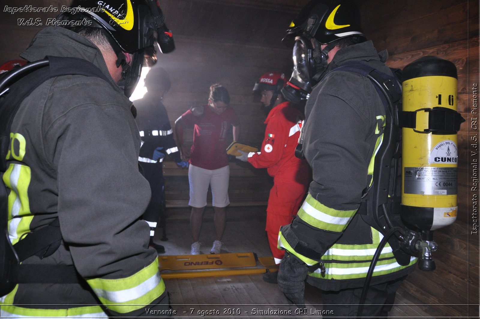 Vernante  - 7 agosto 2010 - Simulazione CRI Limone -  Croce Rossa Italiana - Ispettorato Regionale Volontari del Soccorso Piemonte