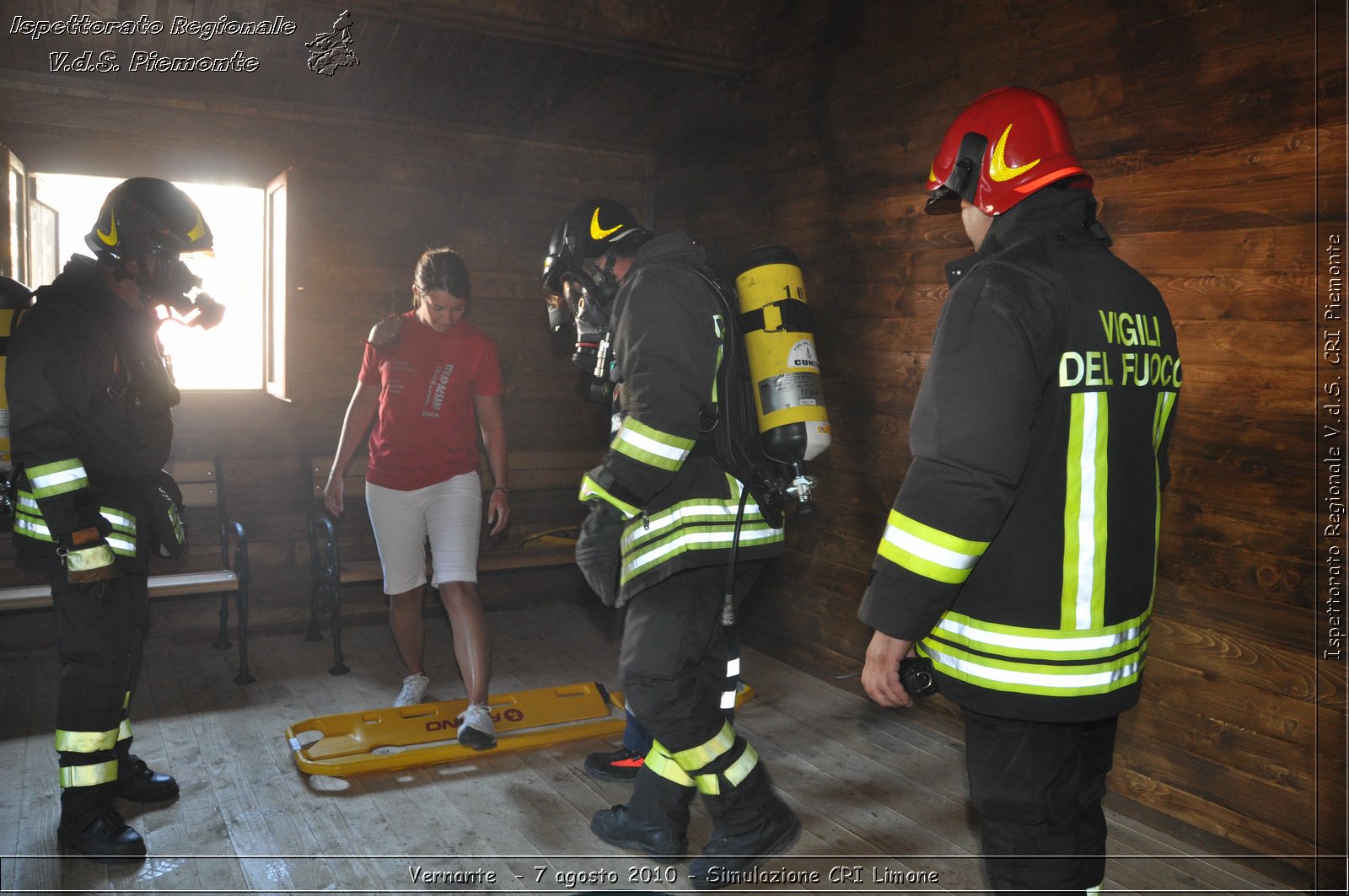 Vernante  - 7 agosto 2010 - Simulazione CRI Limone -  Croce Rossa Italiana - Ispettorato Regionale Volontari del Soccorso Piemonte