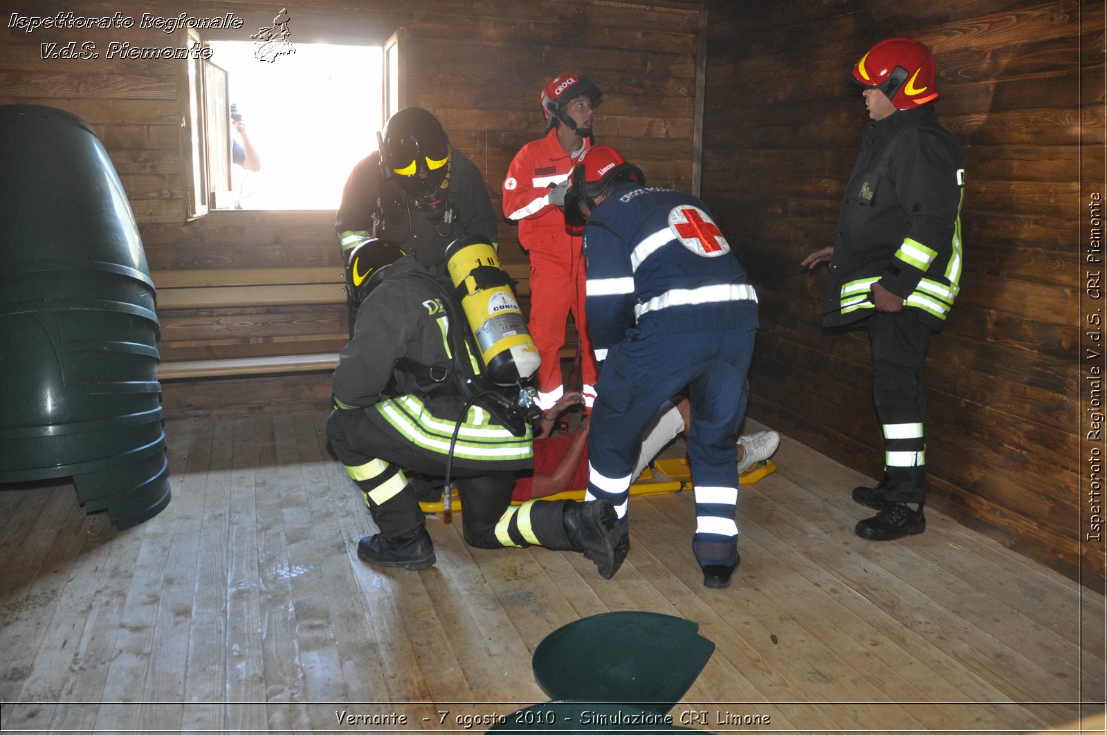 Vernante  - 7 agosto 2010 - Simulazione CRI Limone -  Croce Rossa Italiana - Ispettorato Regionale Volontari del Soccorso Piemonte