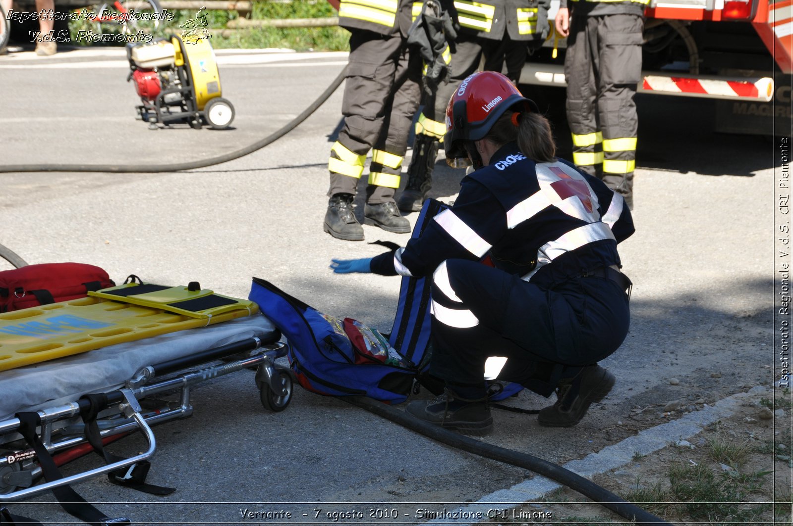 Vernante  - 7 agosto 2010 - Simulazione CRI Limone -  Croce Rossa Italiana - Ispettorato Regionale Volontari del Soccorso Piemonte