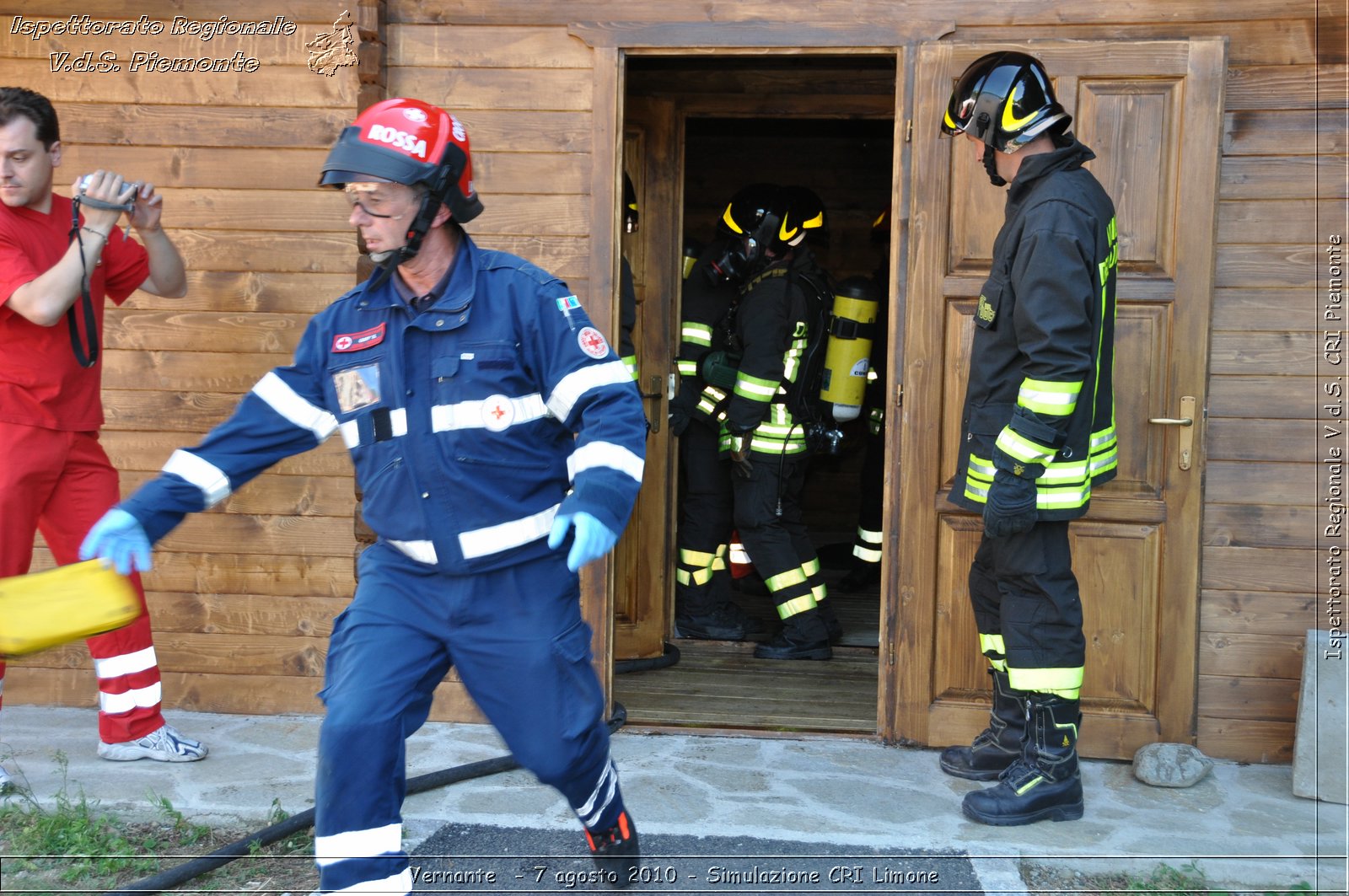 Vernante  - 7 agosto 2010 - Simulazione CRI Limone -  Croce Rossa Italiana - Ispettorato Regionale Volontari del Soccorso Piemonte