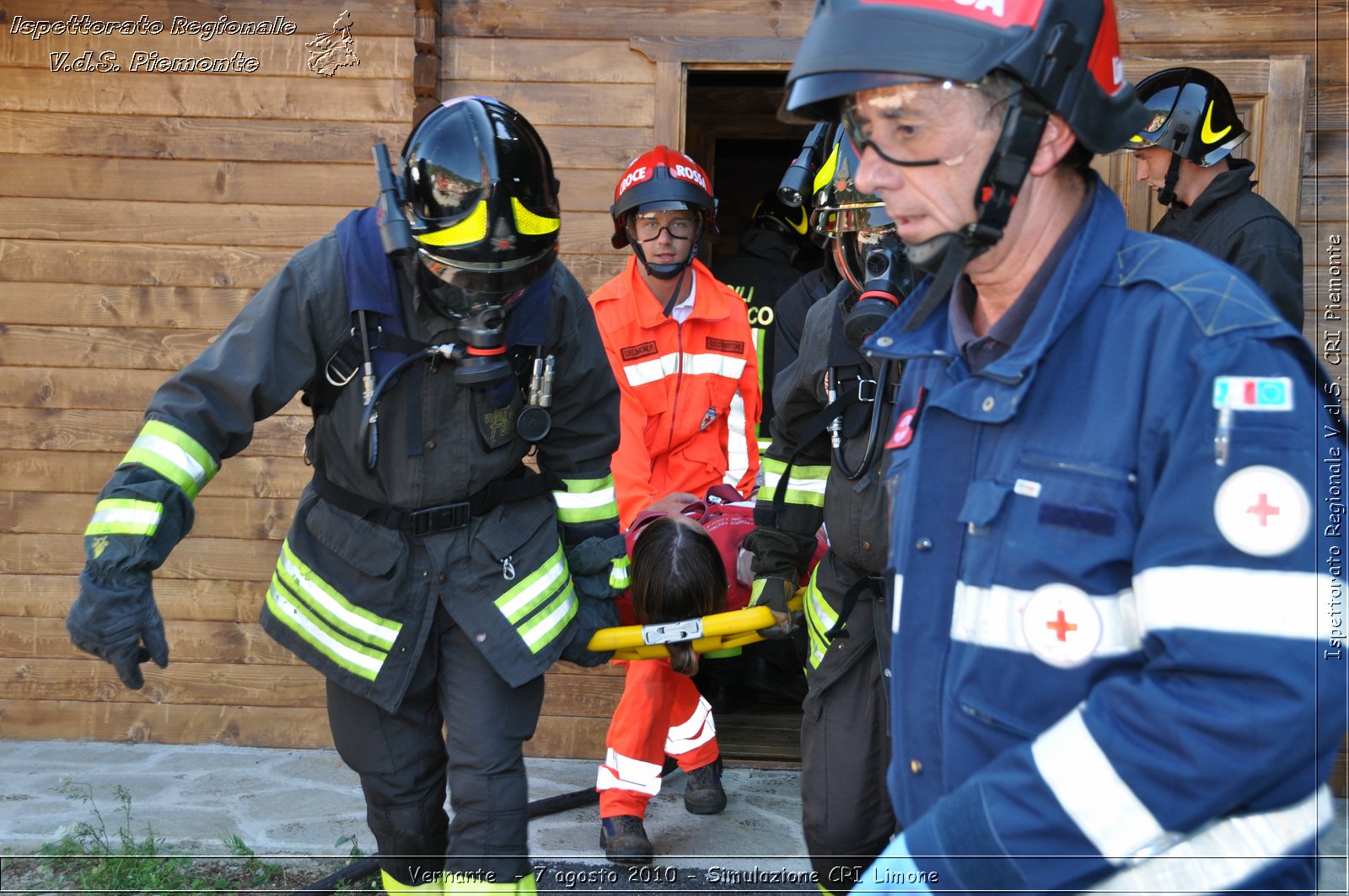 Vernante  - 7 agosto 2010 - Simulazione CRI Limone -  Croce Rossa Italiana - Ispettorato Regionale Volontari del Soccorso Piemonte