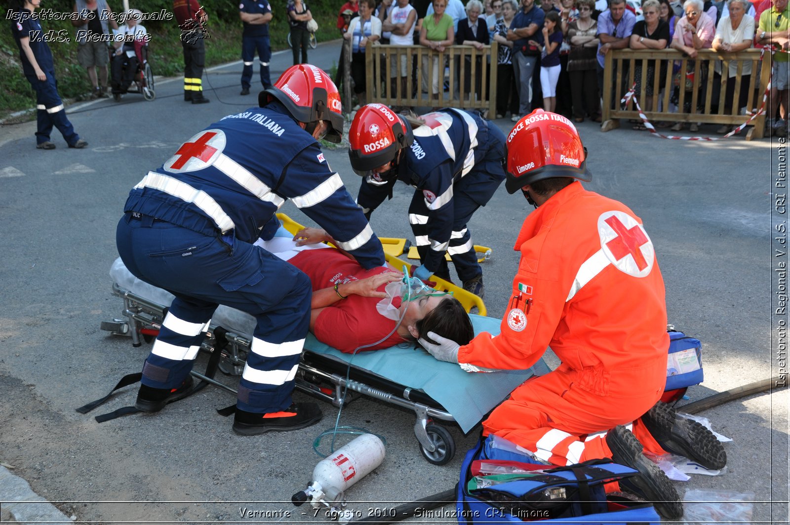 Vernante  - 7 agosto 2010 - Simulazione CRI Limone -  Croce Rossa Italiana - Ispettorato Regionale Volontari del Soccorso Piemonte