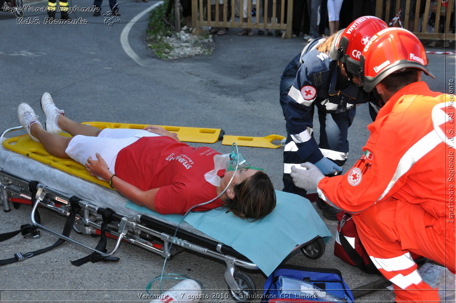 Vernante  - 7 agosto 2010 - Simulazione CRI Limone -  Croce Rossa Italiana - Ispettorato Regionale Volontari del Soccorso Piemonte