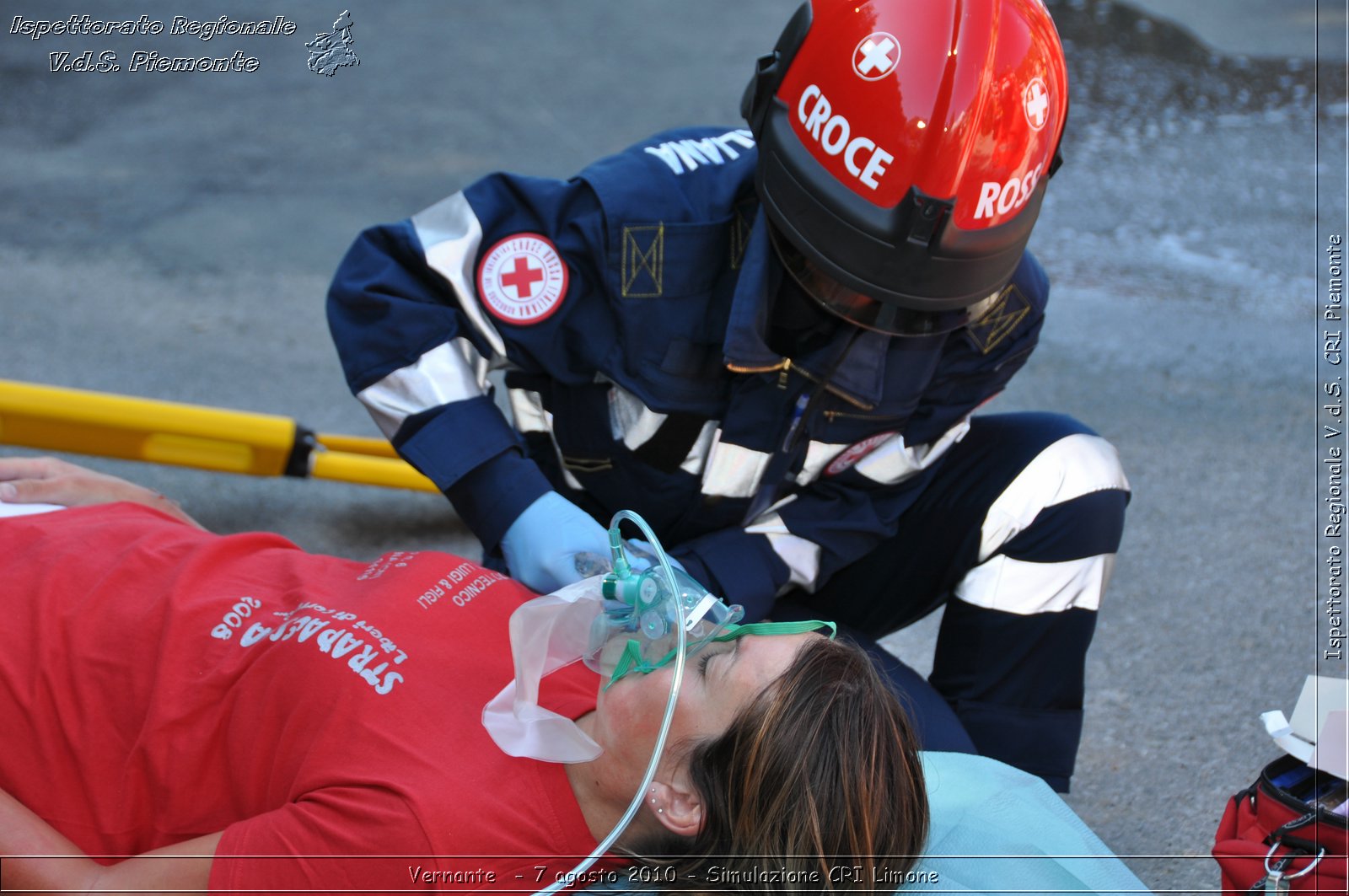 Vernante  - 7 agosto 2010 - Simulazione CRI Limone -  Croce Rossa Italiana - Ispettorato Regionale Volontari del Soccorso Piemonte