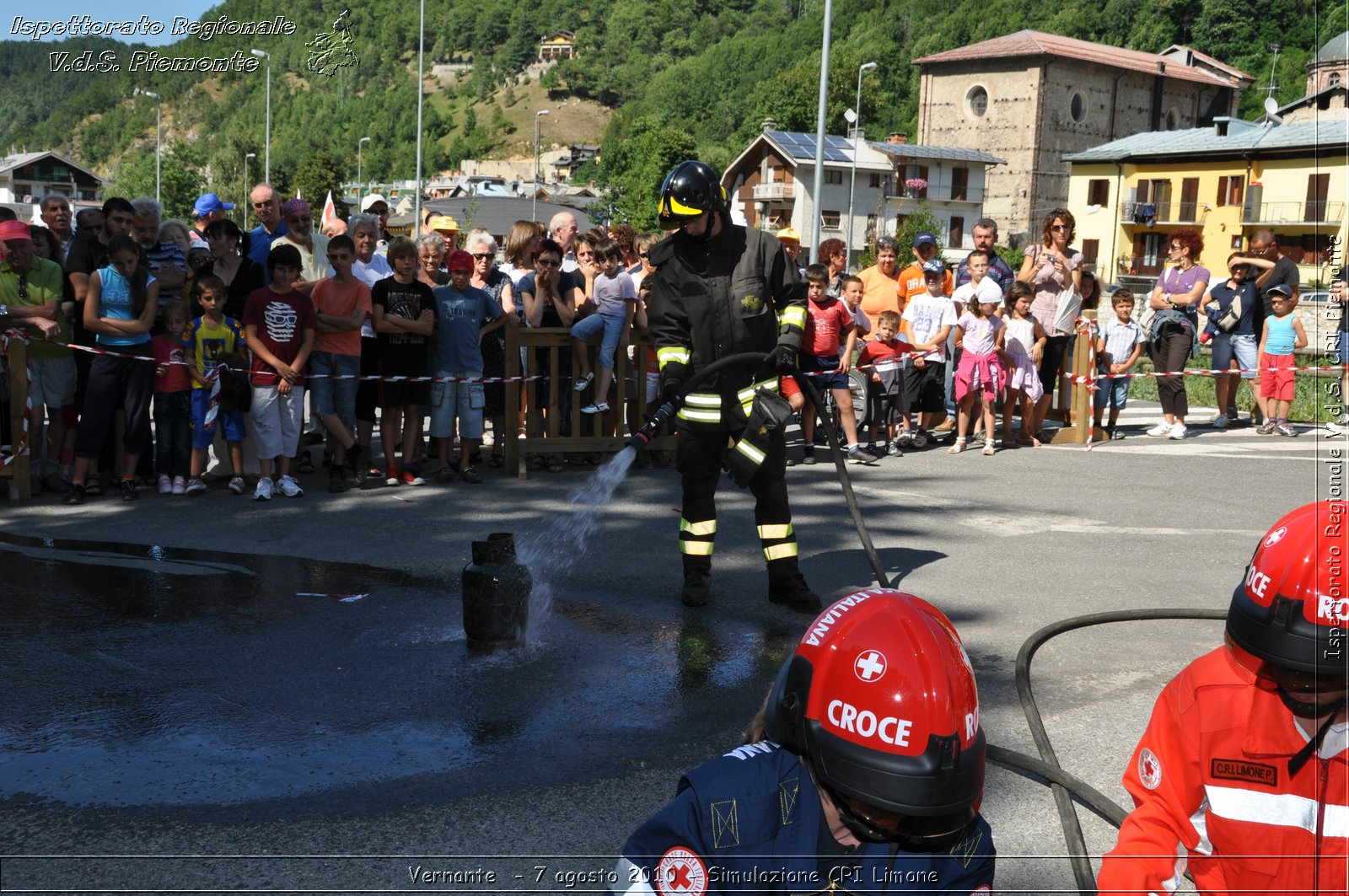 Vernante  - 7 agosto 2010 - Simulazione CRI Limone -  Croce Rossa Italiana - Ispettorato Regionale Volontari del Soccorso Piemonte