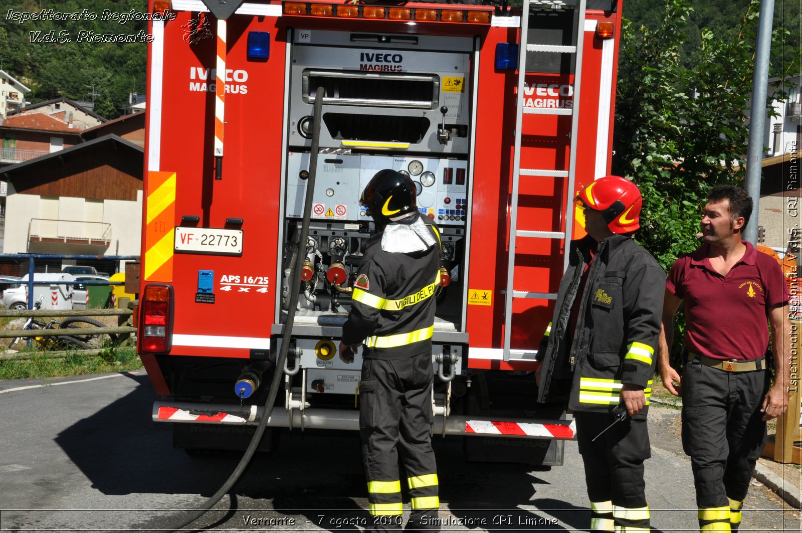 Vernante  - 7 agosto 2010 - Simulazione CRI Limone -  Croce Rossa Italiana - Ispettorato Regionale Volontari del Soccorso Piemonte