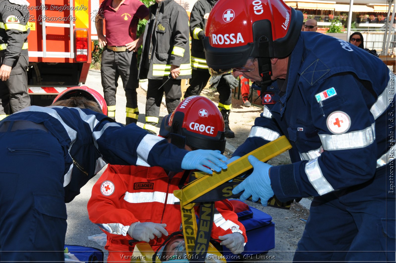 Vernante  - 7 agosto 2010 - Simulazione CRI Limone -  Croce Rossa Italiana - Ispettorato Regionale Volontari del Soccorso Piemonte