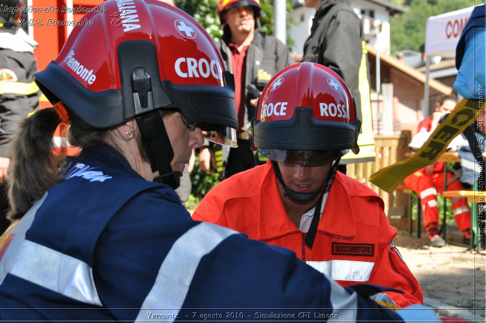 Vernante  - 7 agosto 2010 - Simulazione CRI Limone -  Croce Rossa Italiana - Ispettorato Regionale Volontari del Soccorso Piemonte