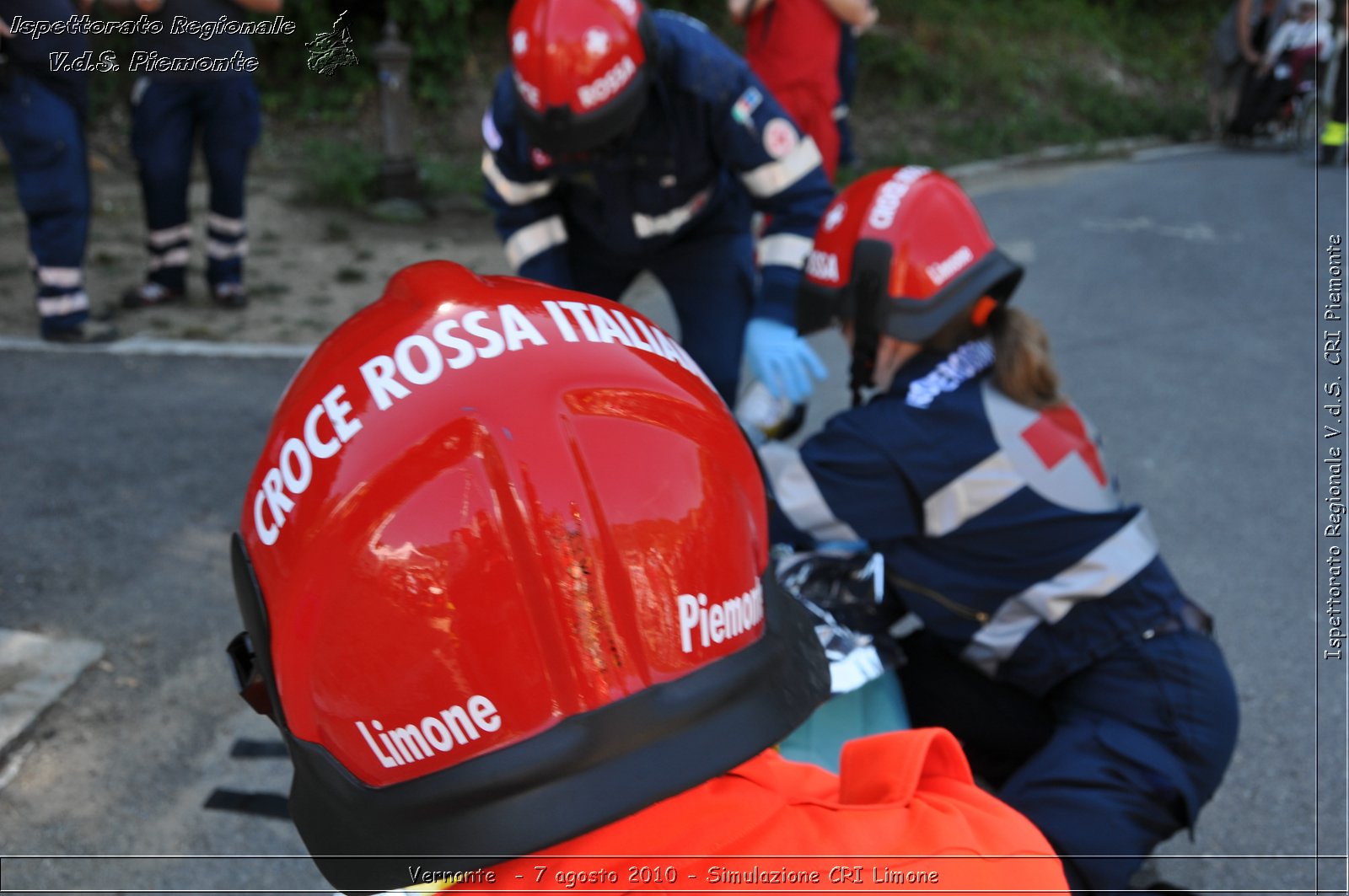 Vernante  - 7 agosto 2010 - Simulazione CRI Limone -  Croce Rossa Italiana - Ispettorato Regionale Volontari del Soccorso Piemonte