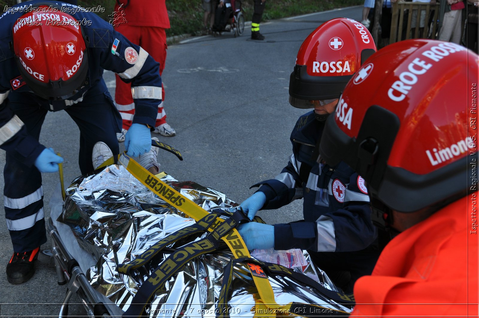 Vernante  - 7 agosto 2010 - Simulazione CRI Limone -  Croce Rossa Italiana - Ispettorato Regionale Volontari del Soccorso Piemonte