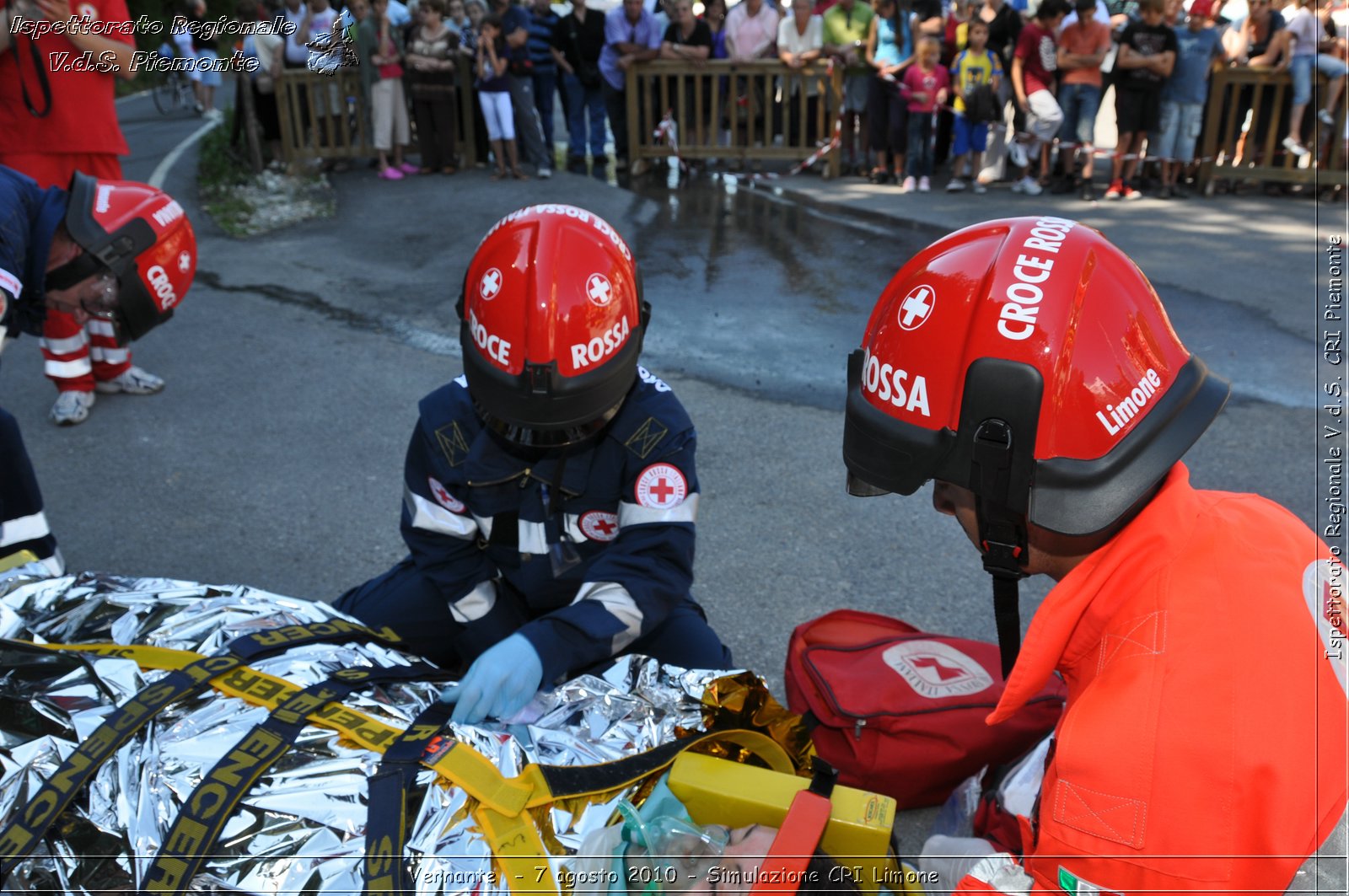 Vernante  - 7 agosto 2010 - Simulazione CRI Limone -  Croce Rossa Italiana - Ispettorato Regionale Volontari del Soccorso Piemonte