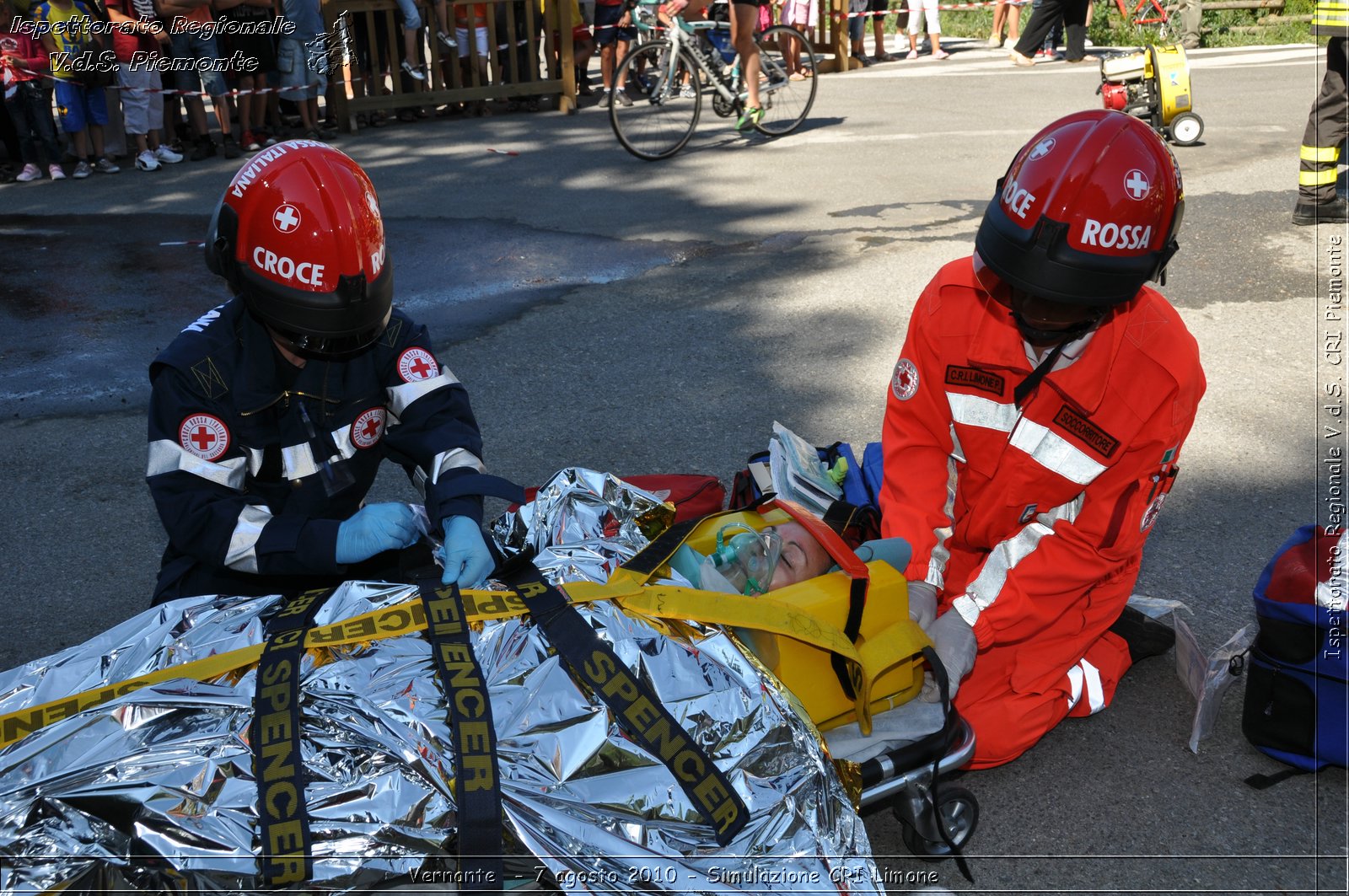 Vernante  - 7 agosto 2010 - Simulazione CRI Limone -  Croce Rossa Italiana - Ispettorato Regionale Volontari del Soccorso Piemonte