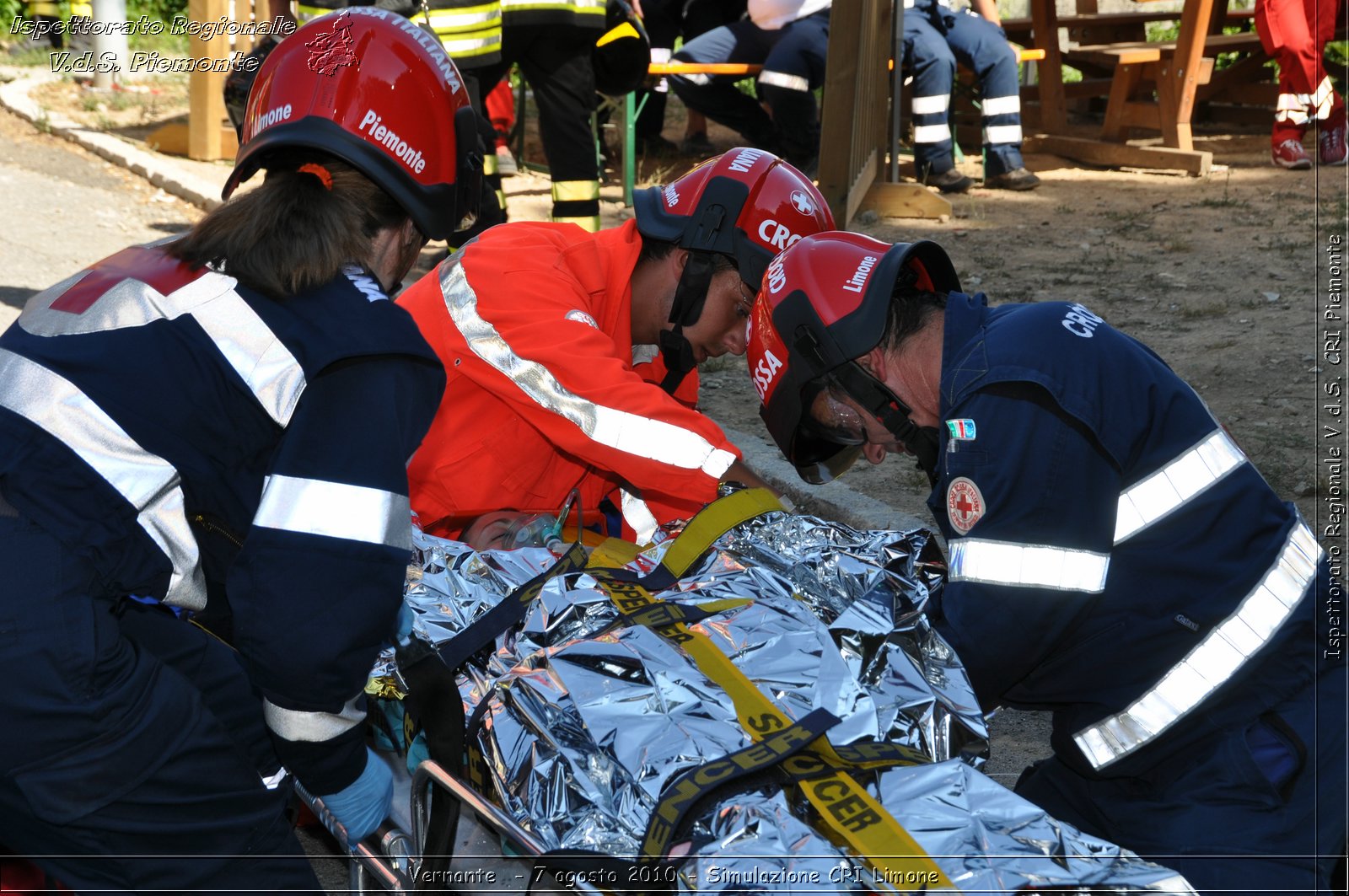 Vernante  - 7 agosto 2010 - Simulazione CRI Limone -  Croce Rossa Italiana - Ispettorato Regionale Volontari del Soccorso Piemonte