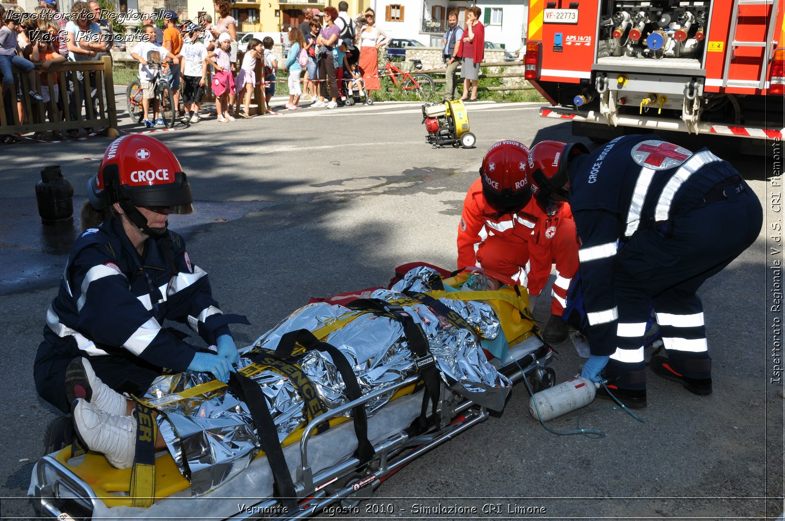 Vernante  - 7 agosto 2010 - Simulazione CRI Limone -  Croce Rossa Italiana - Ispettorato Regionale Volontari del Soccorso Piemonte