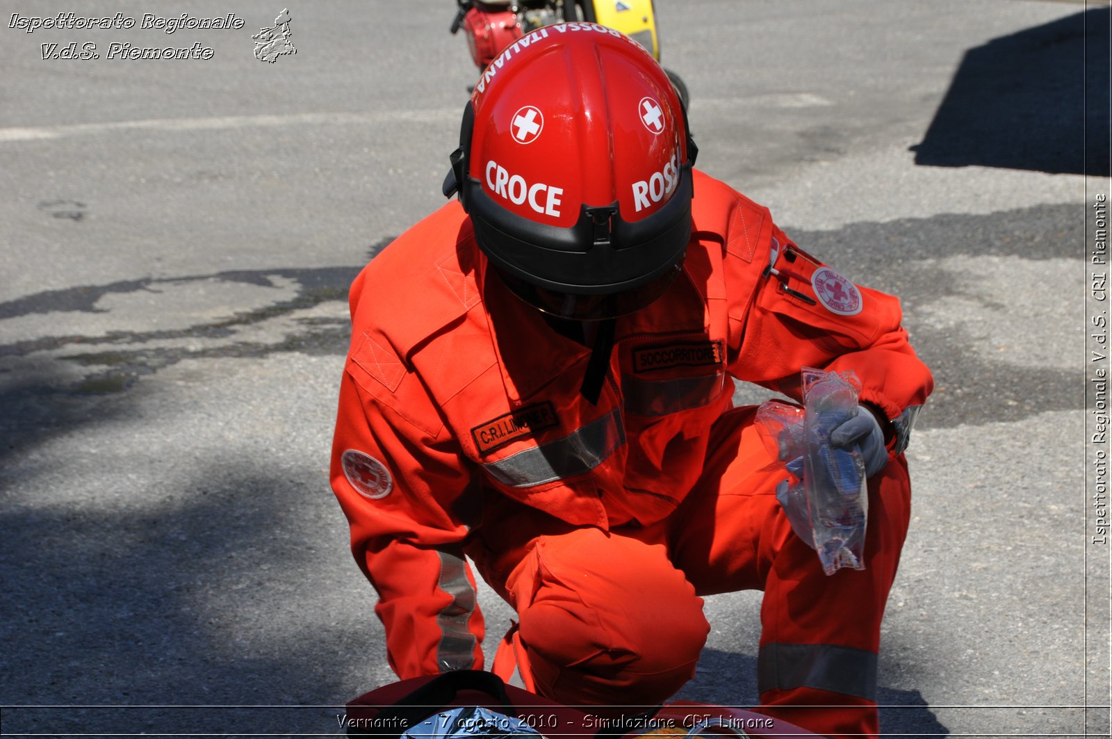 Vernante  - 7 agosto 2010 - Simulazione CRI Limone -  Croce Rossa Italiana - Ispettorato Regionale Volontari del Soccorso Piemonte