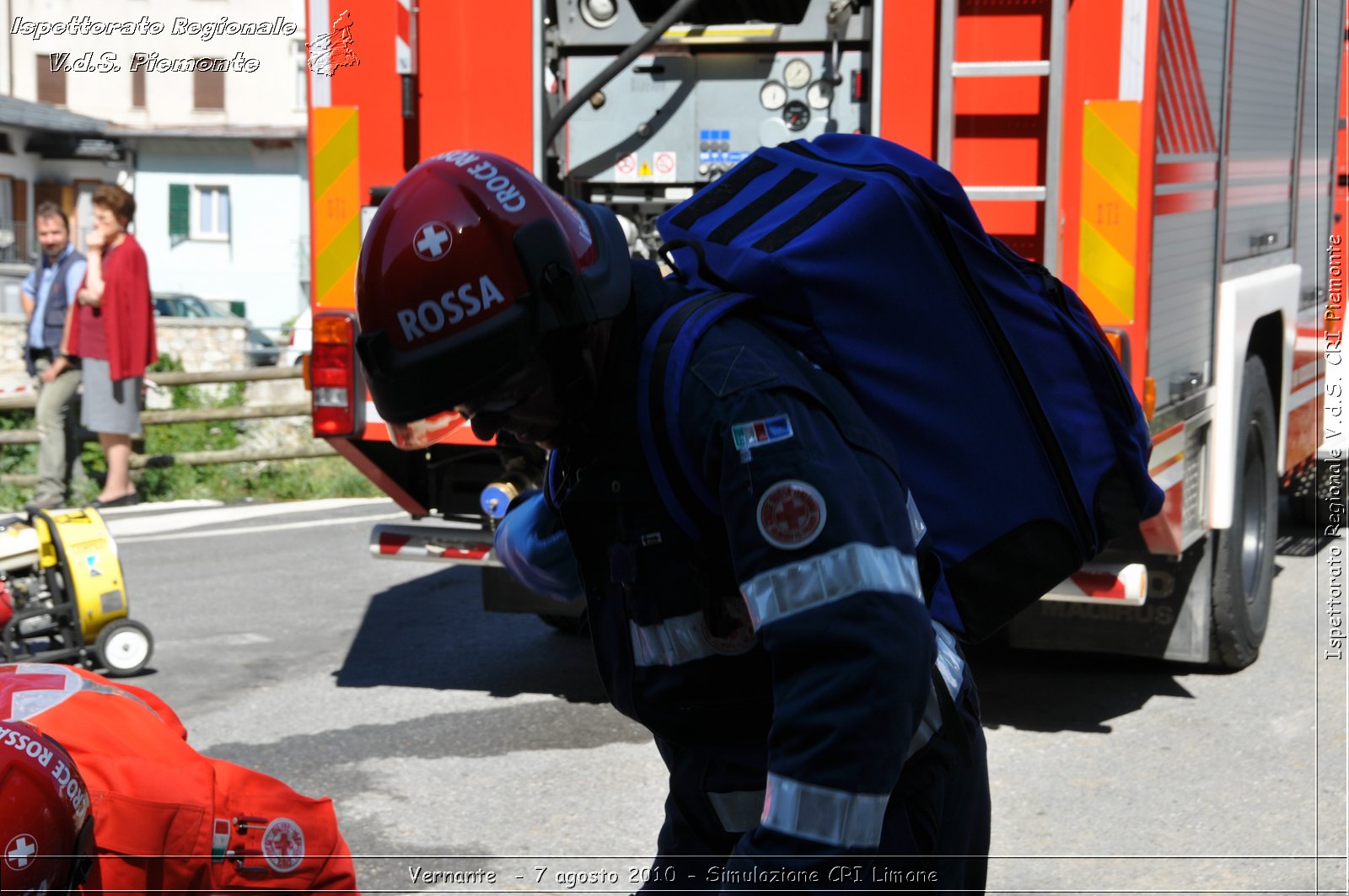 Vernante  - 7 agosto 2010 - Simulazione CRI Limone -  Croce Rossa Italiana - Ispettorato Regionale Volontari del Soccorso Piemonte