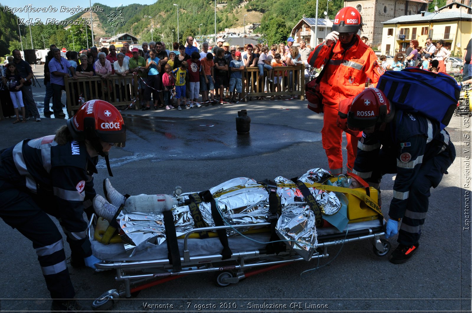 Vernante  - 7 agosto 2010 - Simulazione CRI Limone -  Croce Rossa Italiana - Ispettorato Regionale Volontari del Soccorso Piemonte