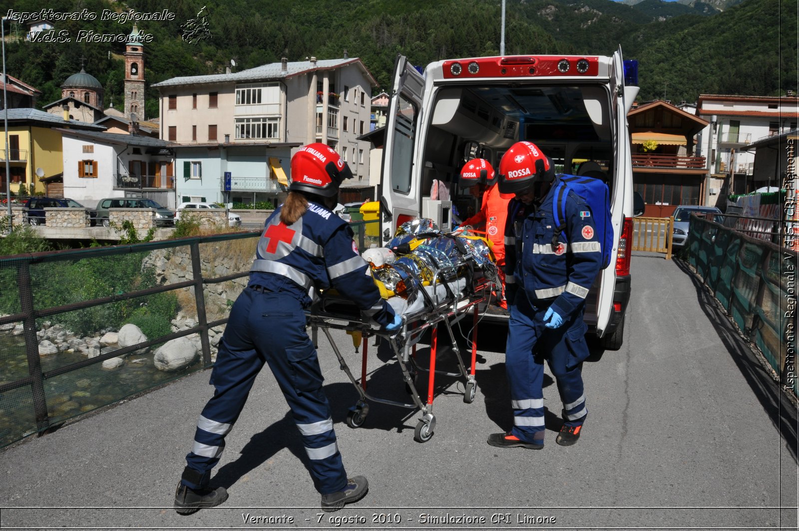 Vernante  - 7 agosto 2010 - Simulazione CRI Limone -  Croce Rossa Italiana - Ispettorato Regionale Volontari del Soccorso Piemonte