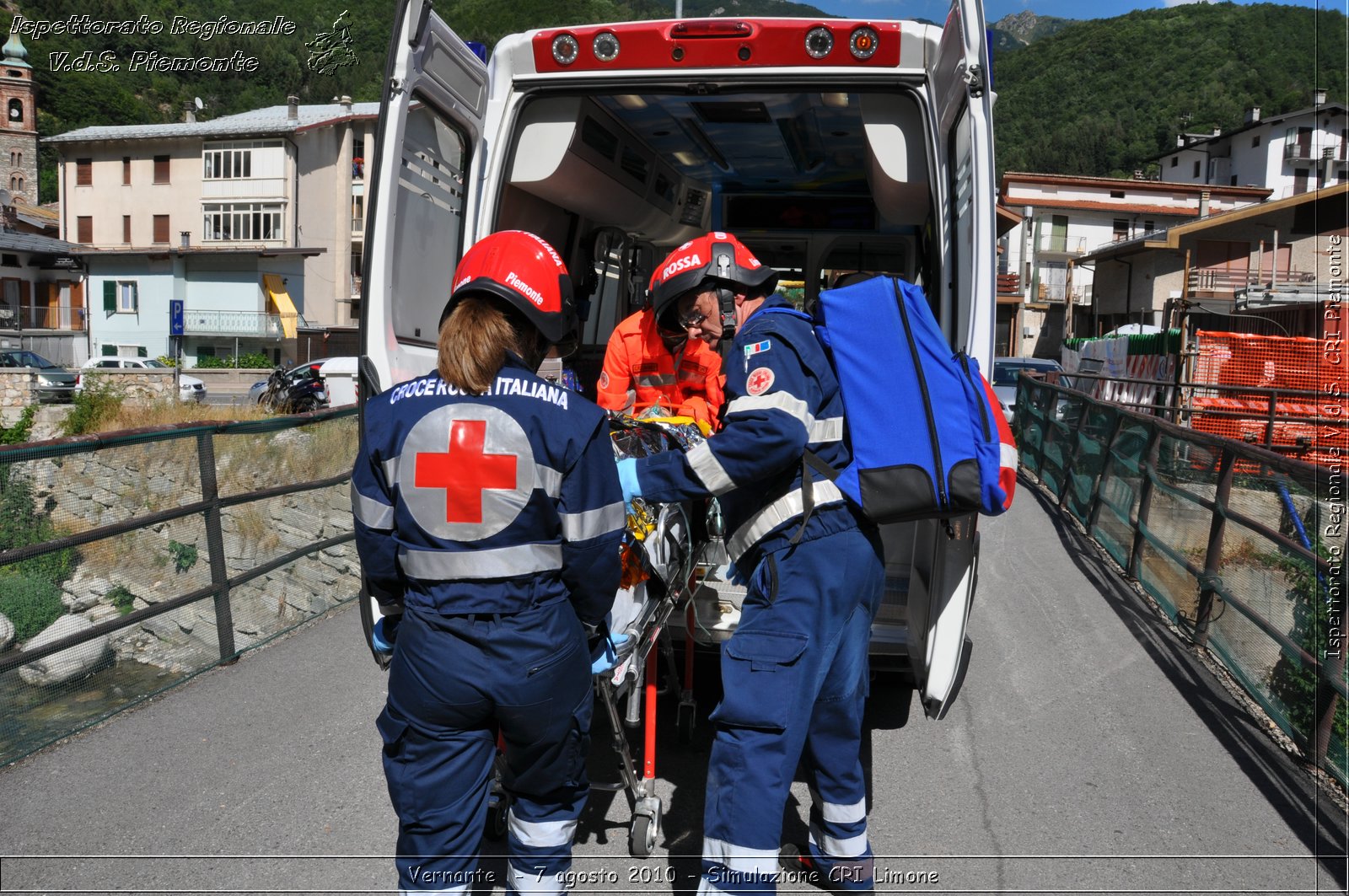 Vernante  - 7 agosto 2010 - Simulazione CRI Limone -  Croce Rossa Italiana - Ispettorato Regionale Volontari del Soccorso Piemonte