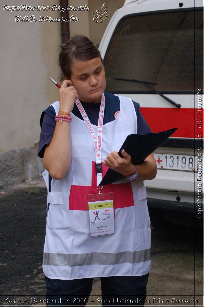 Como - 18 settembre 2010 - Gara Nazionale di Primo Soccorso -  Croce Rossa Italiana - Ispettorato Regionale Volontari del Soccorso Piemonte