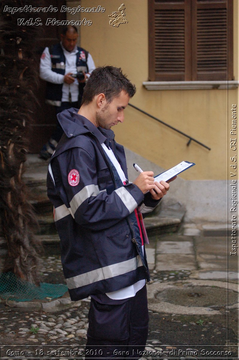 Como - 18 settembre 2010 - Gara Nazionale di Primo Soccorso -  Croce Rossa Italiana - Ispettorato Regionale Volontari del Soccorso Piemonte