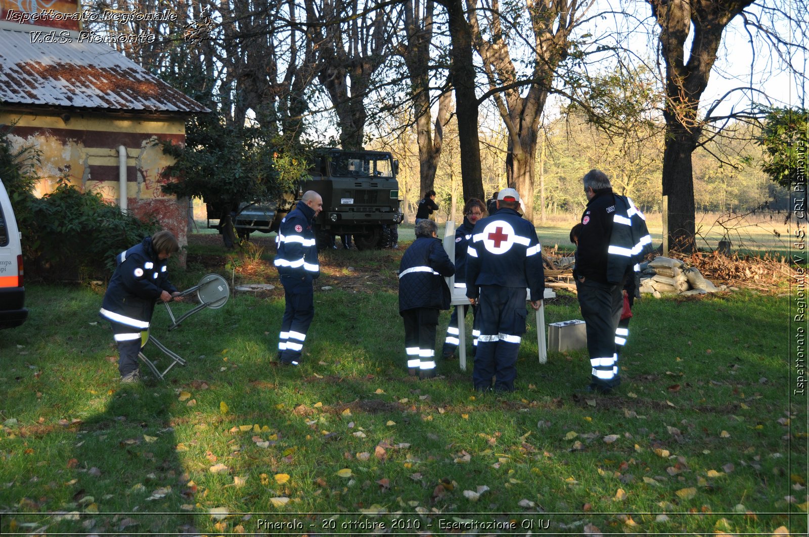 Pinerolo, Baudenasca - 20 ottobre 2010 - Esercitazione ONU -  Croce Rossa Italiana - Ispettorato Regionale Volontari del Soccorso Piemonte