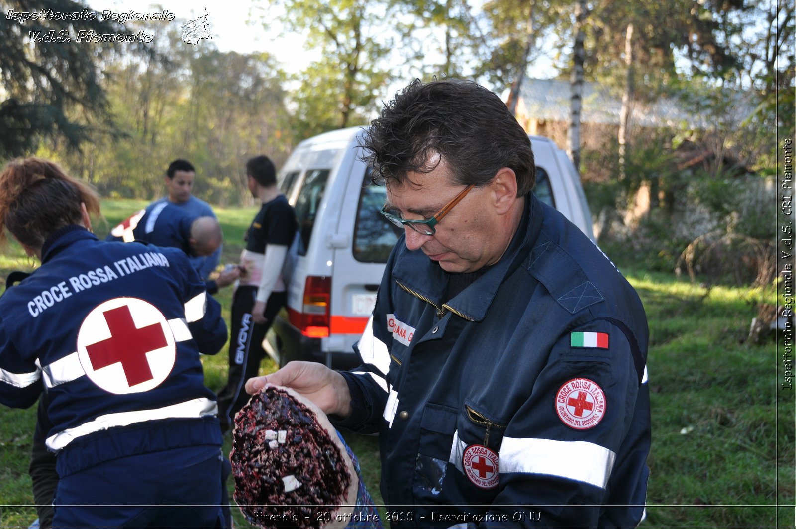 Pinerolo, Baudenasca - 20 ottobre 2010 - Esercitazione ONU -  Croce Rossa Italiana - Ispettorato Regionale Volontari del Soccorso Piemonte