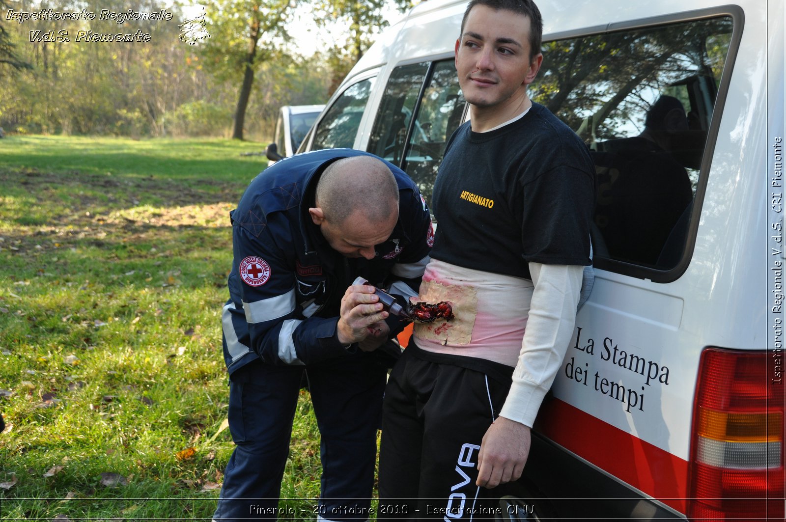 Pinerolo, Baudenasca - 20 ottobre 2010 - Esercitazione ONU -  Croce Rossa Italiana - Ispettorato Regionale Volontari del Soccorso Piemonte