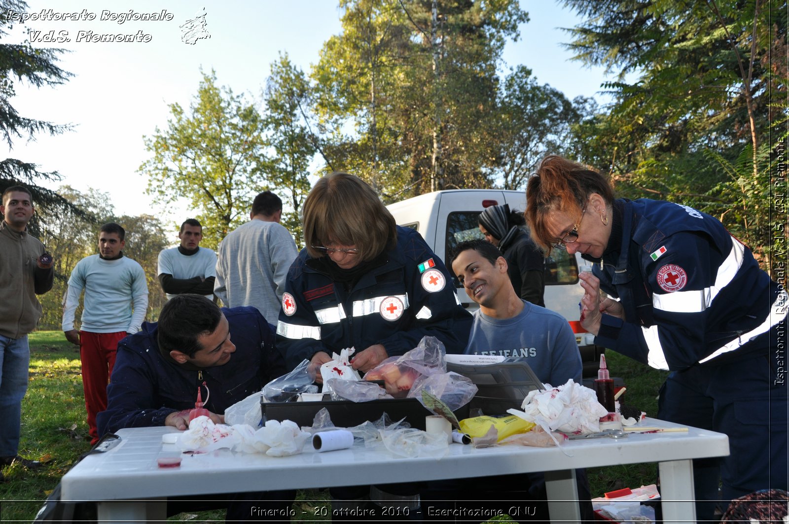 Pinerolo, Baudenasca - 20 ottobre 2010 - Esercitazione ONU -  Croce Rossa Italiana - Ispettorato Regionale Volontari del Soccorso Piemonte