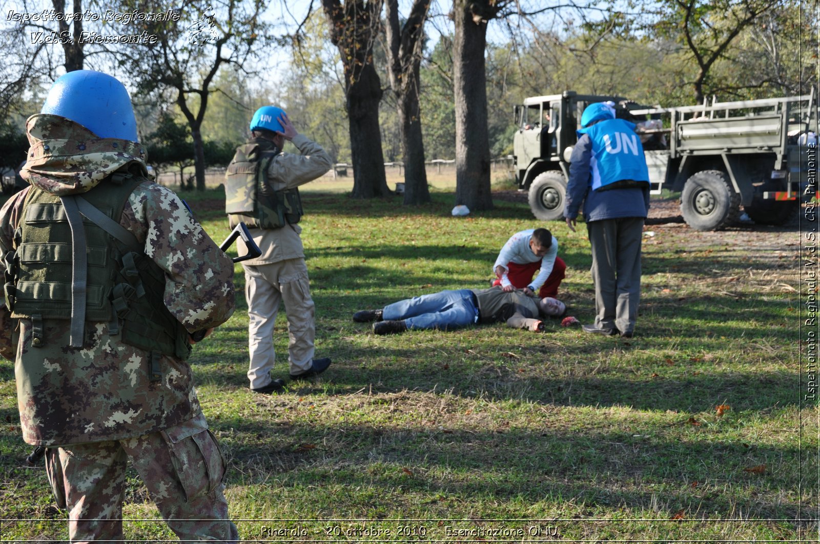 Pinerolo, Baudenasca - 20 ottobre 2010 - Esercitazione ONU -  Croce Rossa Italiana - Ispettorato Regionale Volontari del Soccorso Piemonte