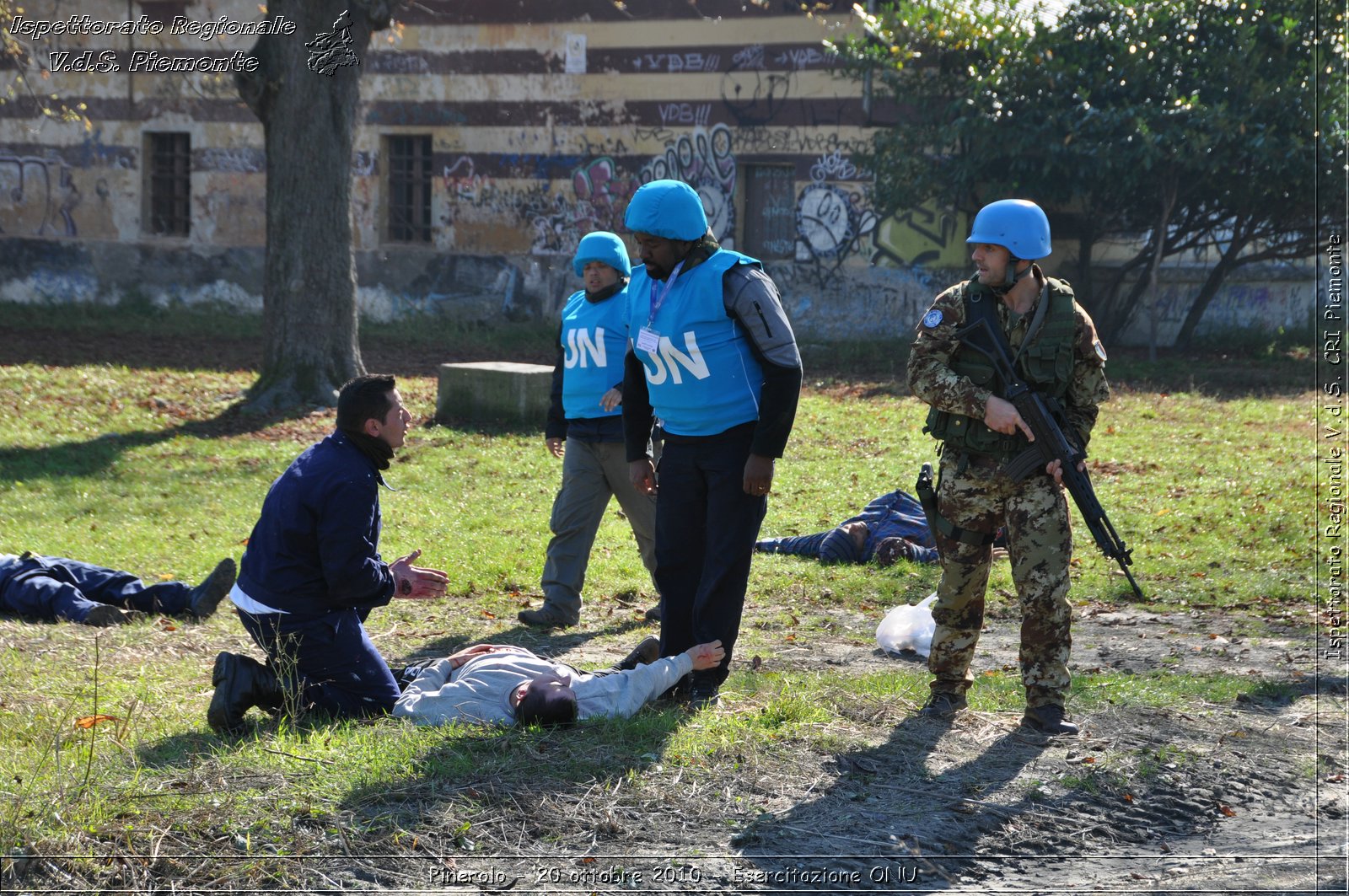 Pinerolo, Baudenasca - 20 ottobre 2010 - Esercitazione ONU -  Croce Rossa Italiana - Ispettorato Regionale Volontari del Soccorso Piemonte