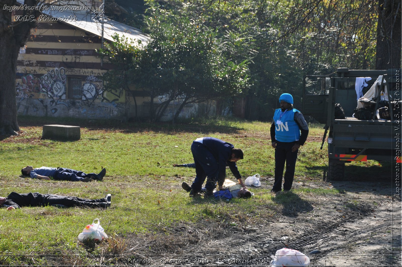 Pinerolo, Baudenasca - 20 ottobre 2010 - Esercitazione ONU -  Croce Rossa Italiana - Ispettorato Regionale Volontari del Soccorso Piemonte