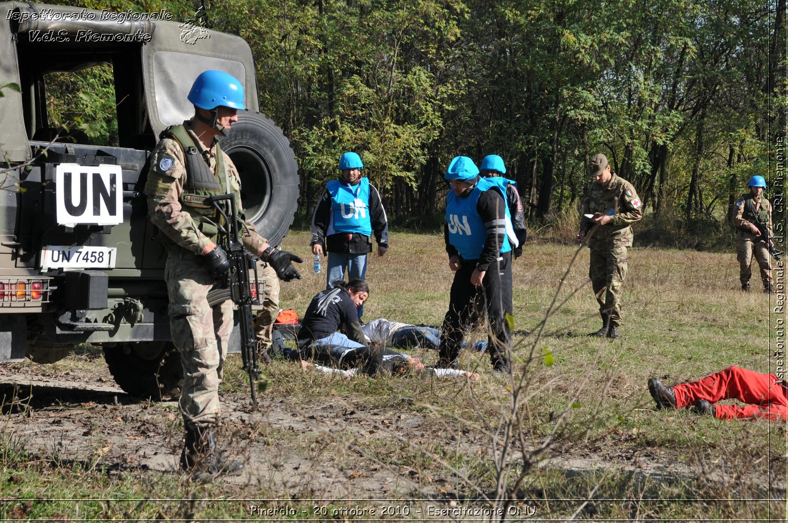 Pinerolo, Baudenasca - 20 ottobre 2010 - Esercitazione ONU -  Croce Rossa Italiana - Ispettorato Regionale Volontari del Soccorso Piemonte