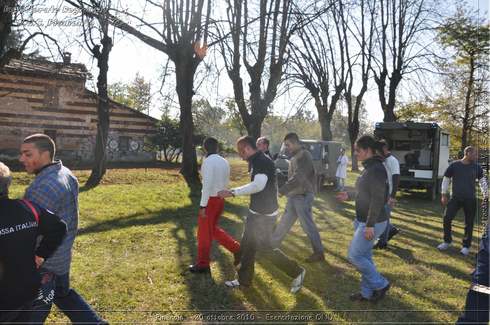 Pinerolo, Baudenasca - 20 ottobre 2010 - Esercitazione ONU -  Croce Rossa Italiana - Ispettorato Regionale Volontari del Soccorso Piemonte