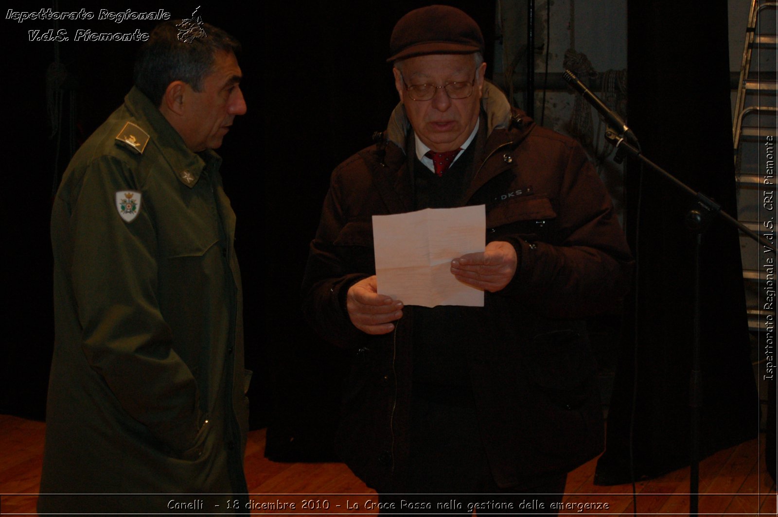 Canelli  - 18 dicembre 2010 - La Croce Rossa nella gestione delle emergenze -  Croce Rossa Italiana - Ispettorato Regionale Volontari del Soccorso Piemonte