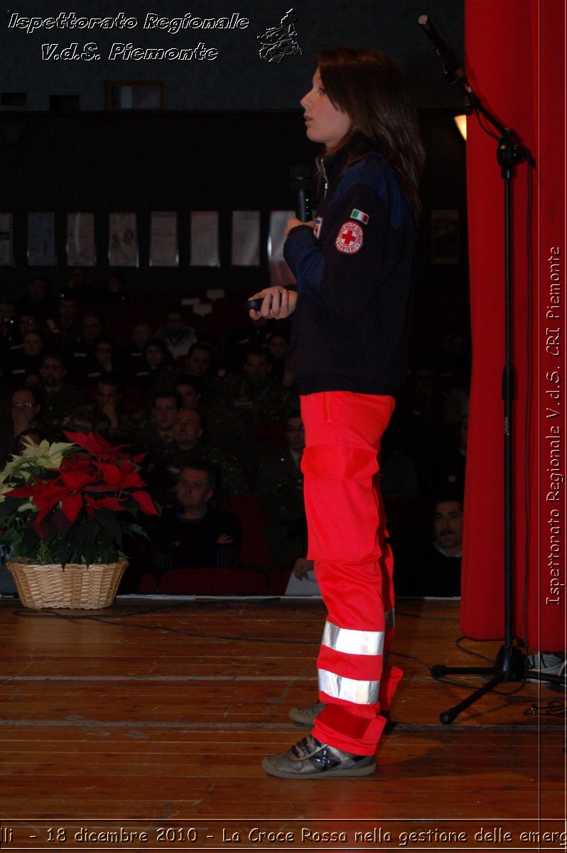 Canelli  - 18 dicembre 2010 - La Croce Rossa nella gestione delle emergenze -  Croce Rossa Italiana - Ispettorato Regionale Volontari del Soccorso Piemonte