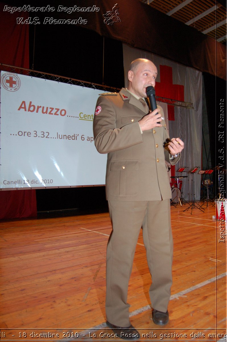 Canelli  - 18 dicembre 2010 - La Croce Rossa nella gestione delle emergenze -  Croce Rossa Italiana - Ispettorato Regionale Volontari del Soccorso Piemonte