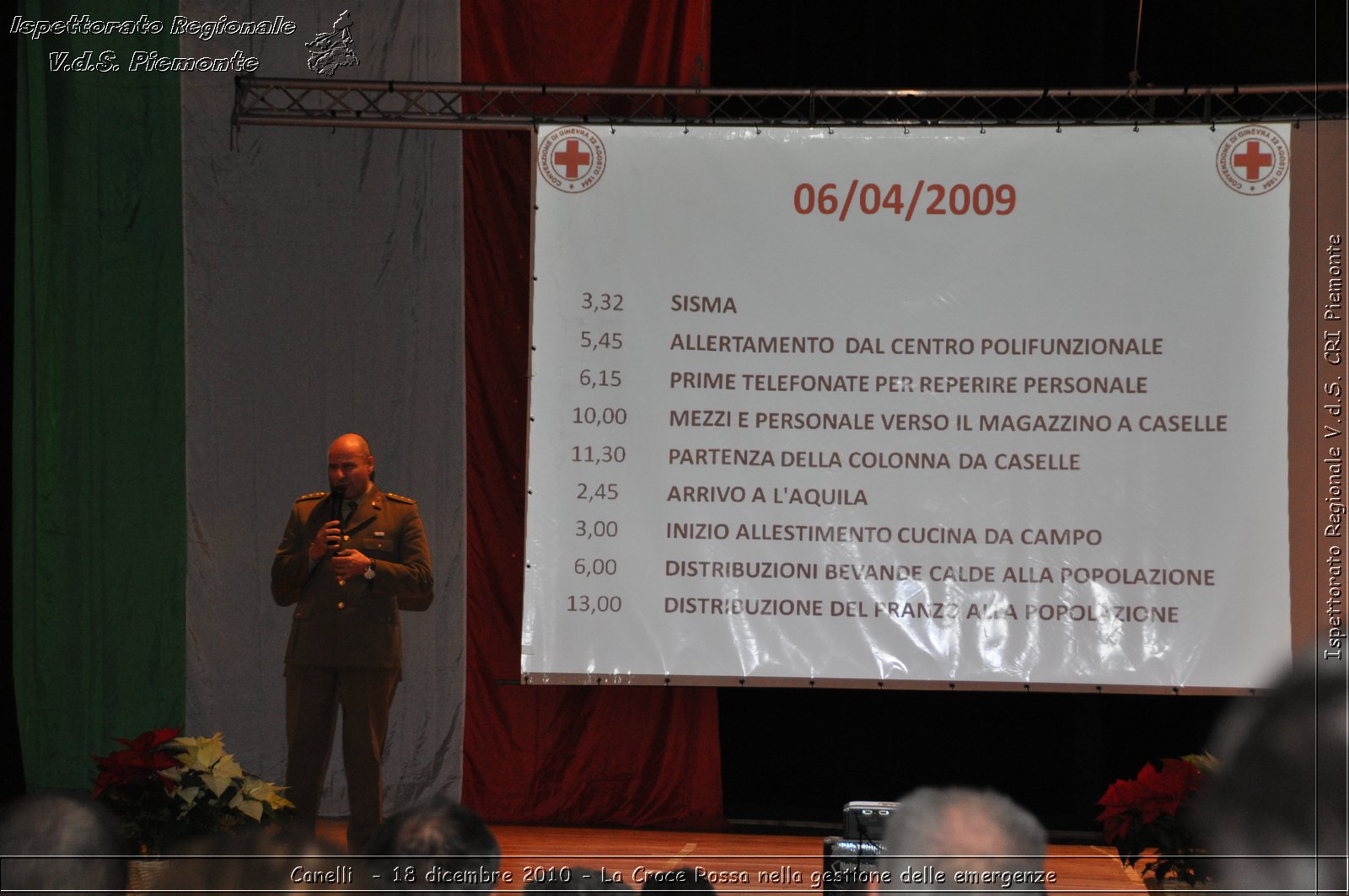 Canelli  - 18 dicembre 2010 - La Croce Rossa nella gestione delle emergenze -  Croce Rossa Italiana - Ispettorato Regionale Volontari del Soccorso Piemonte