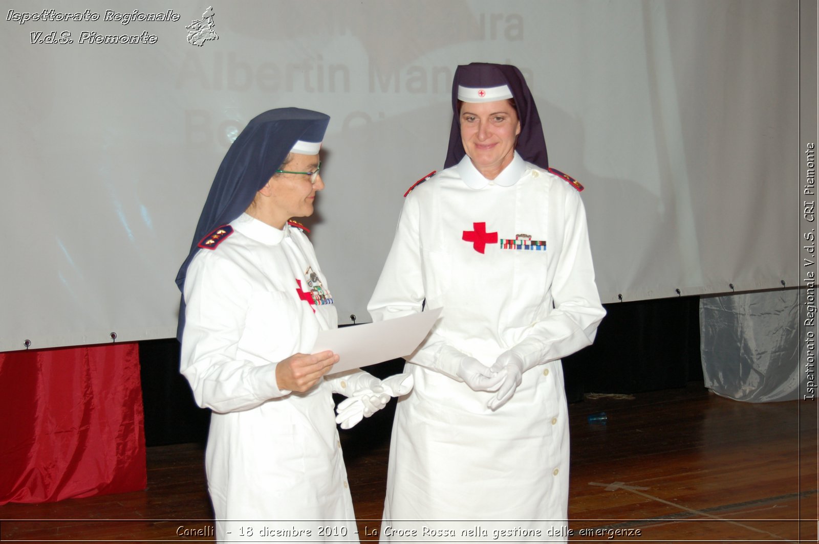 Canelli  - 18 dicembre 2010 - La Croce Rossa nella gestione delle emergenze -  Croce Rossa Italiana - Ispettorato Regionale Volontari del Soccorso Piemonte