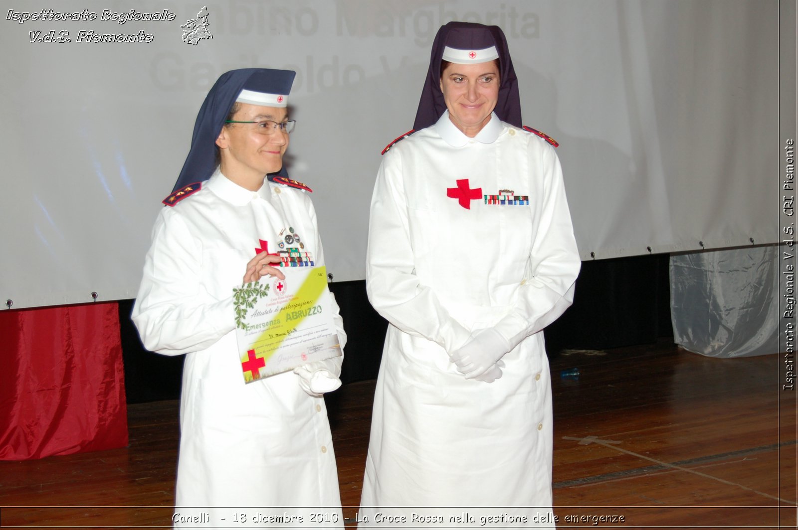 Canelli  - 18 dicembre 2010 - La Croce Rossa nella gestione delle emergenze -  Croce Rossa Italiana - Ispettorato Regionale Volontari del Soccorso Piemonte