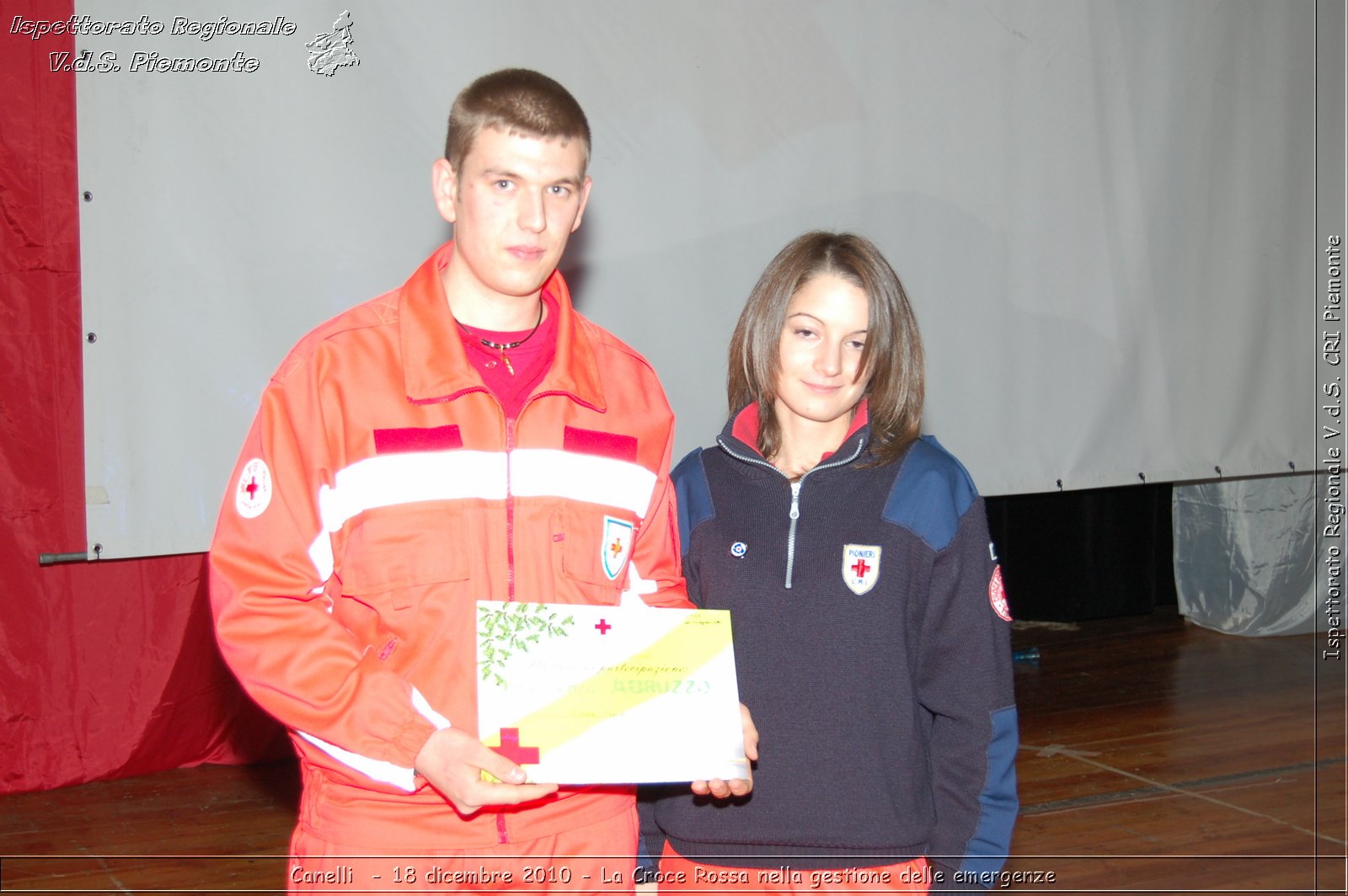 Canelli  - 18 dicembre 2010 - La Croce Rossa nella gestione delle emergenze -  Croce Rossa Italiana - Ispettorato Regionale Volontari del Soccorso Piemonte